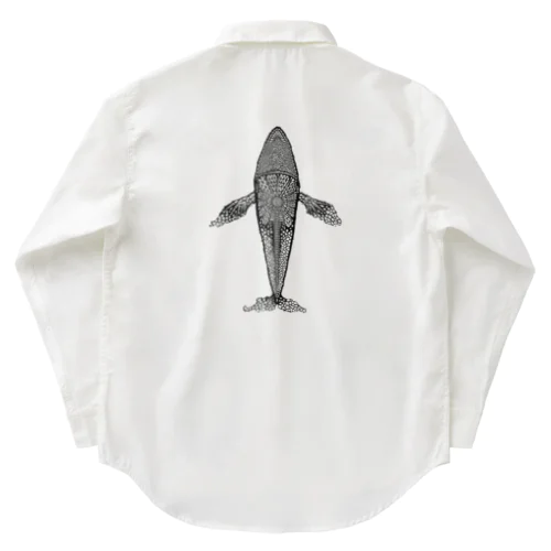 鯨-背面 ワークシャツ