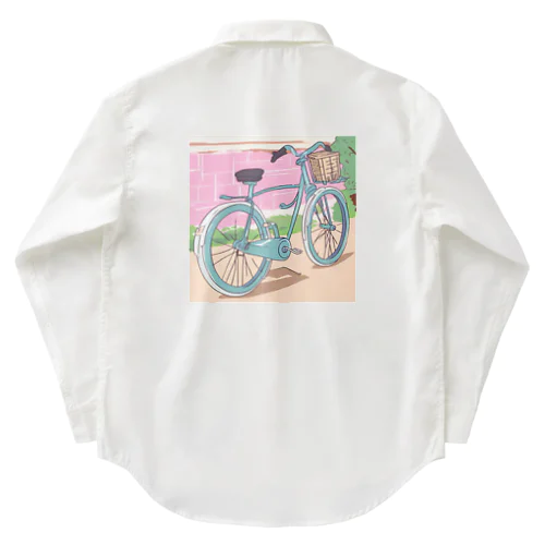 カラフルなレトロ自転車💐 Work Shirt