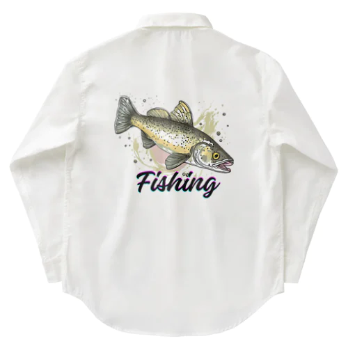 釣り好きのトラウト ワークシャツ