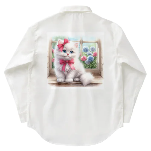白猫のミーシャ ワークシャツ