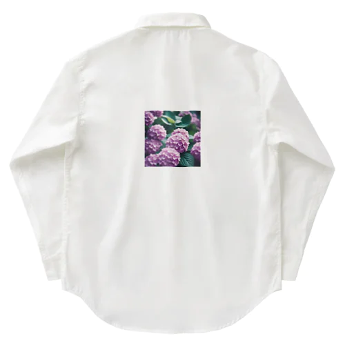 アジサイの球状の花房 Work Shirt