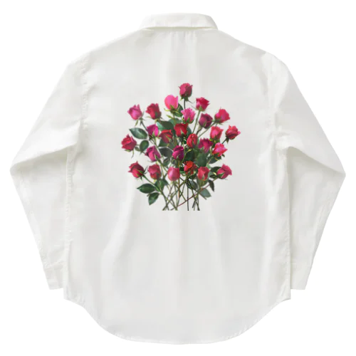 Redpink 25 Roses Work Shirt