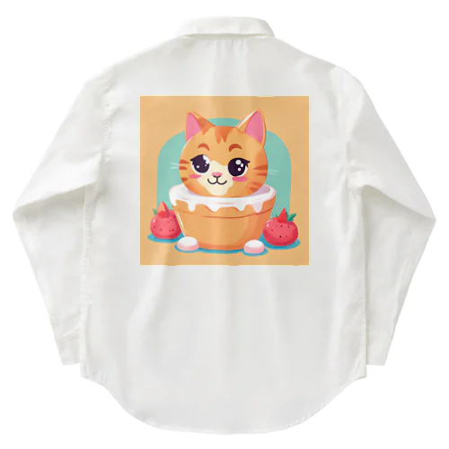 スイーツ大好きな子猫ちゃん Work Shirt