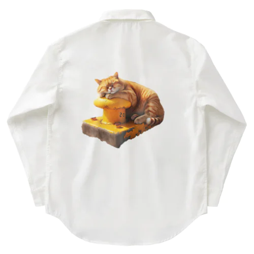 おひるね猫 Work Shirt