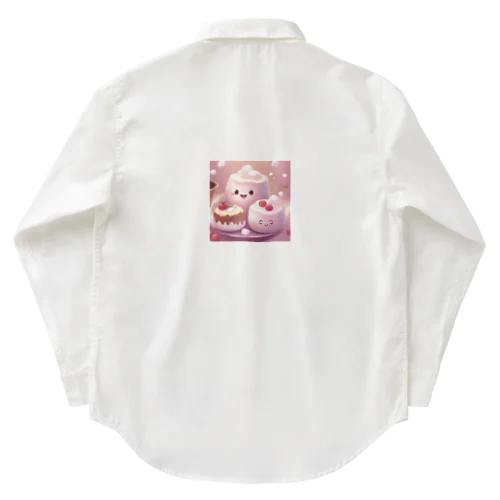 ふわふわマシュマロかわいいプリン Work Shirt