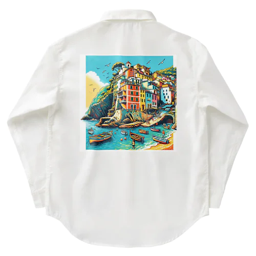 イタリアの風景　チンクエ・テッレ Work Shirt