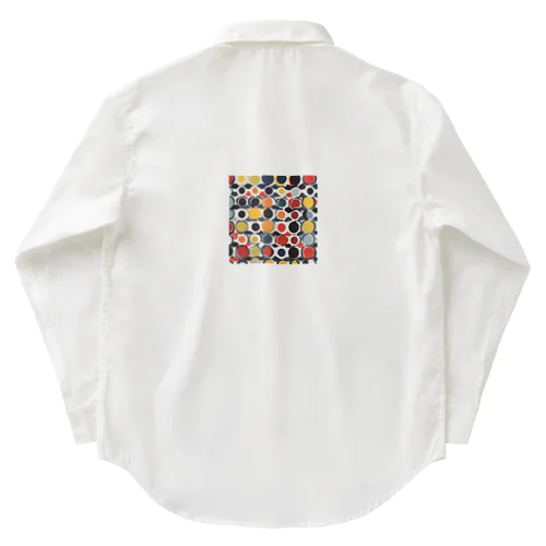 北欧　ドット柄　マリメッコ風　Scandinavian dot pattern Work Shirt