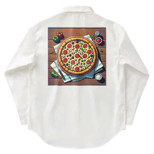 ピザのピクセルイラスト Work Shirt