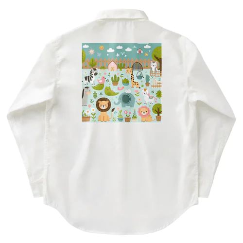 ワクワク動物園の愉快な仲間たち♪ Work Shirt