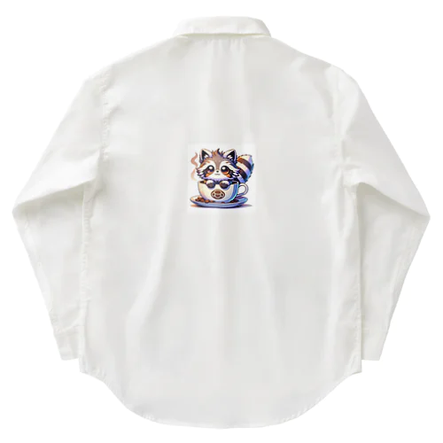 にゃんコーヒー タヌキ猫 Work Shirt