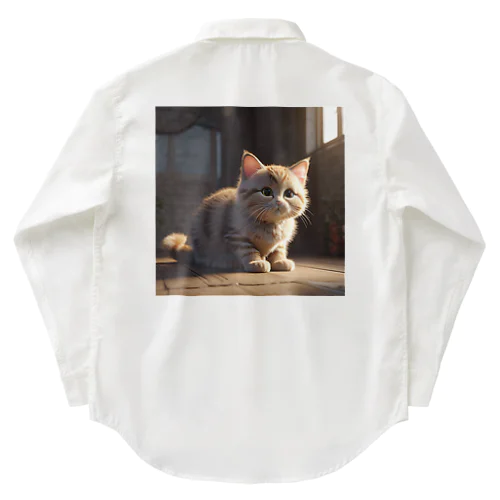 可愛い猫ちゃん Work Shirt