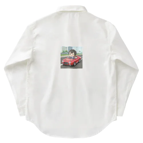 オープンカーでウィンク＠サラリーマン Work Shirt