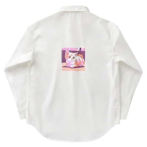 おすましにゃんこ Work Shirt