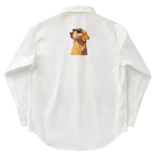 サングラスをかけた、かわいい犬 Marsa 106 ワークシャツ