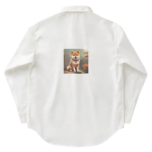 かわいい柴犬 Work Shirt