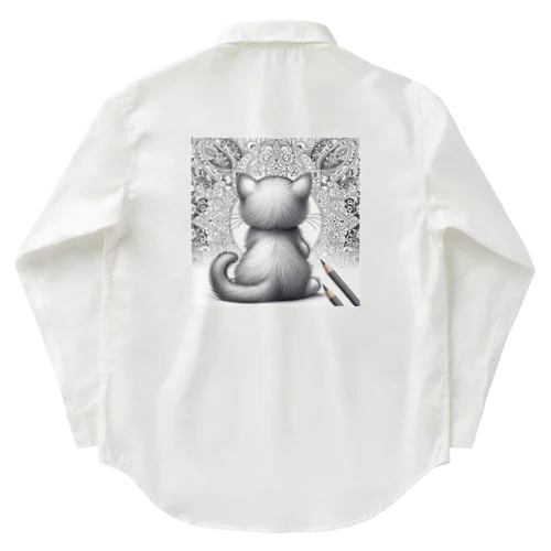 Back-raised Dream Cat Work Shirt