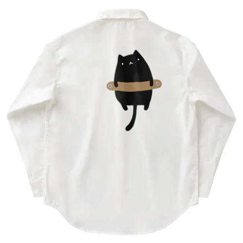 磔の刑に処される猫 ワークシャツ
