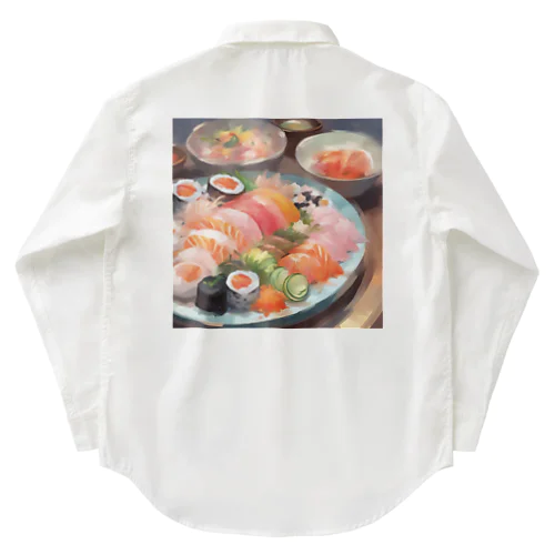 美しい寿司の絵画 Work Shirt