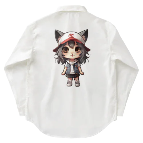 猫派アイドル【にゃ美ちゃん】 ワークシャツ
