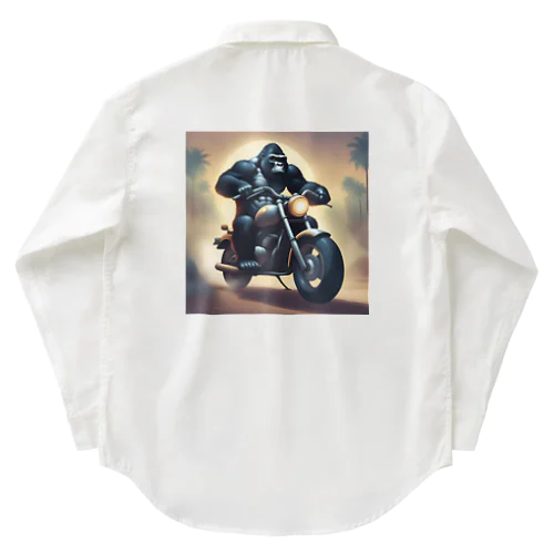 バイクを盗んで走り出すゴリラ Work Shirt