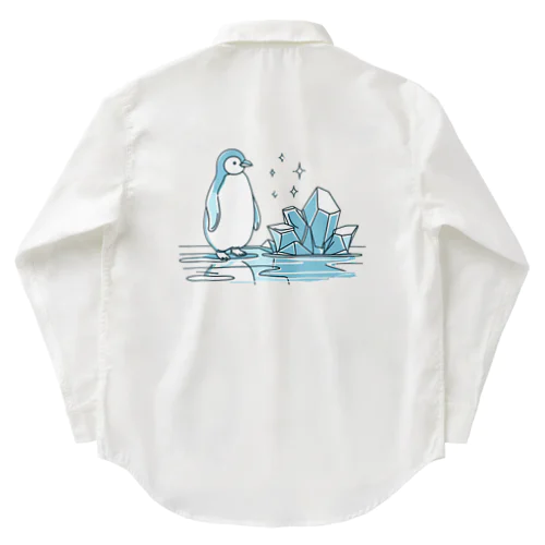 ペンギンと氷塊 Work Shirt