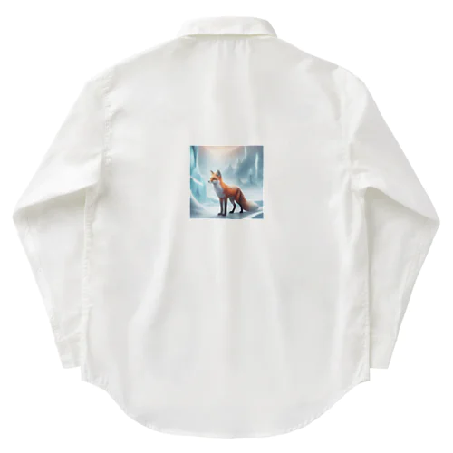 氷山と狐 Work Shirt