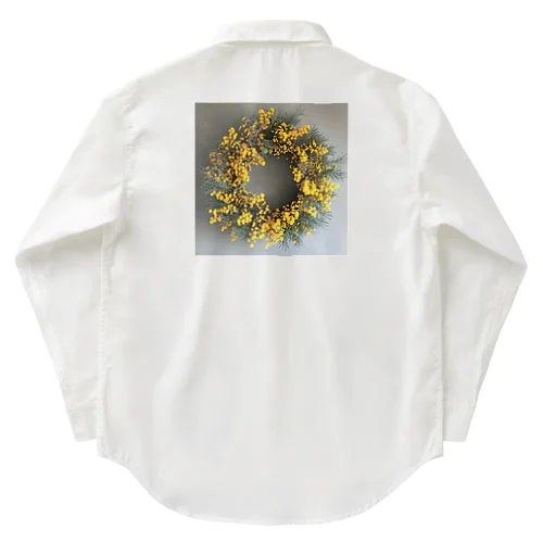 ミモザの花をりース　なでしこ1478 ワークシャツ