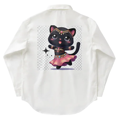 黒猫ベリーダンス Work Shirt