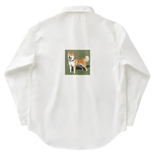 かわいい柴犬　赤毛 Work Shirt