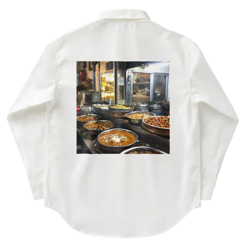 カレー屋店内の厨房風景　kouchan 1616 Work Shirt