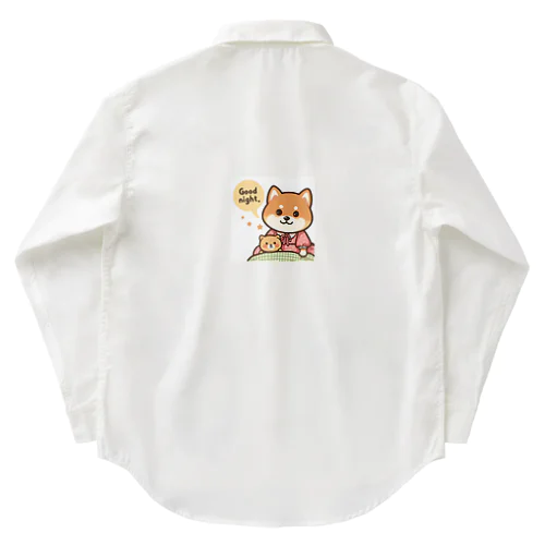 今夜は可愛い柴犬スタンプで癒しの時間 Work Shirt