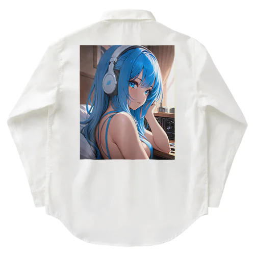 青い髪の少女 Work Shirt