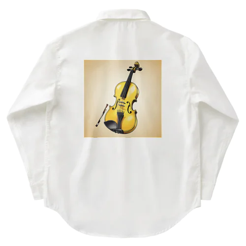 黄色いバイオリン ワークシャツ