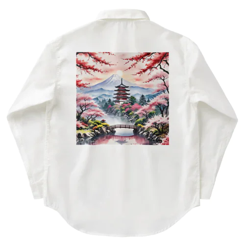 日本の風景 Work Shirt