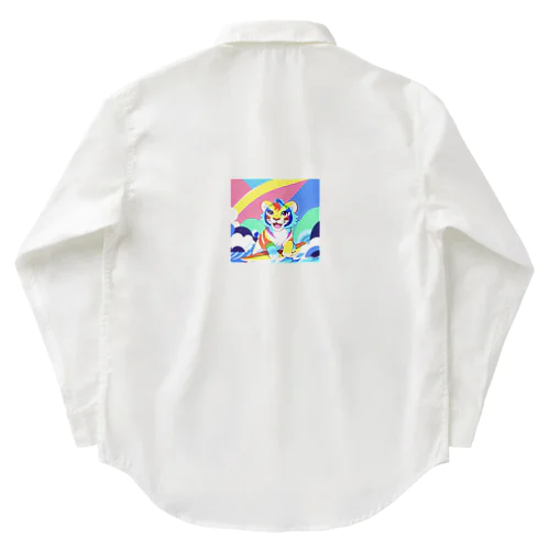 カラフルタイガーちゃんのサーフィン Work Shirt