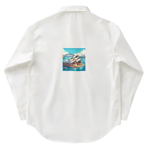 シドニーオペラハウス（pixel art） Work Shirt