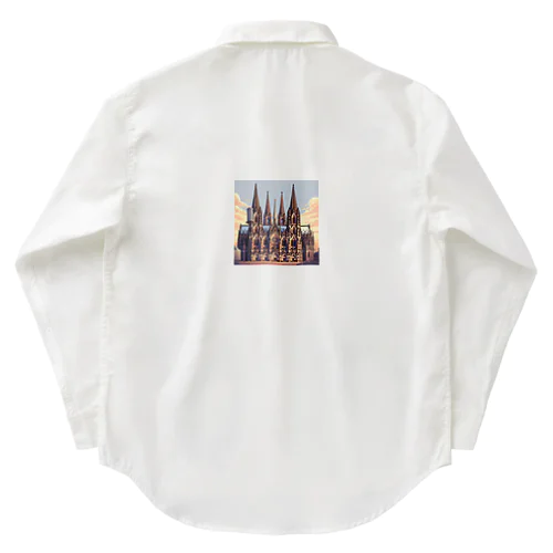 ケルン大聖堂（pixel art） ワークシャツ