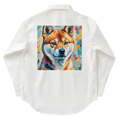 柴犬の幾何学 Work Shirt