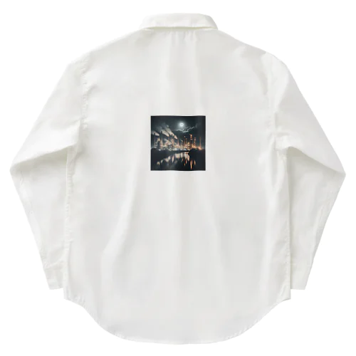 工場夜景　煙突 Work Shirt