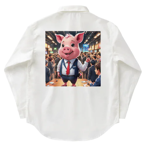 社内イベントの企画をするミニブタ Work Shirt