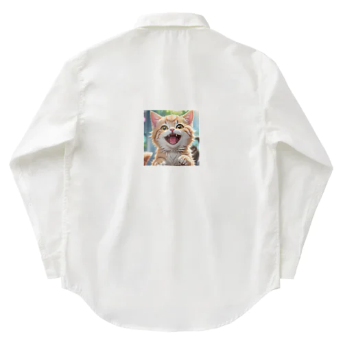 かわいい笑顔がたまらない子猫 Work Shirt