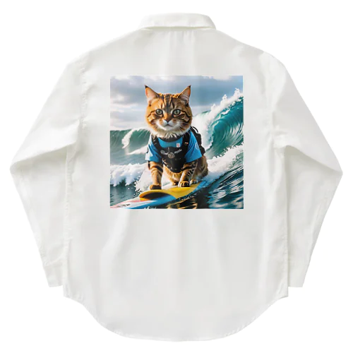 おいら波乗り🐈猫サーファー🏄 Work Shirt