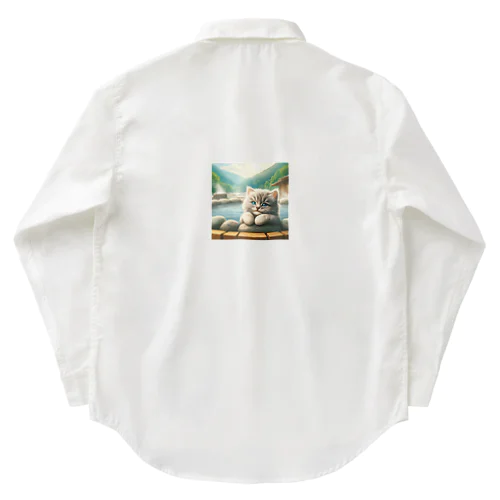 子猫の温泉旅行 Work Shirt