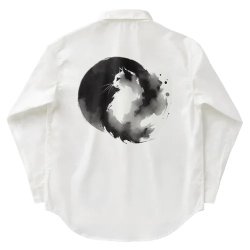 猫のルナ ワークシャツ