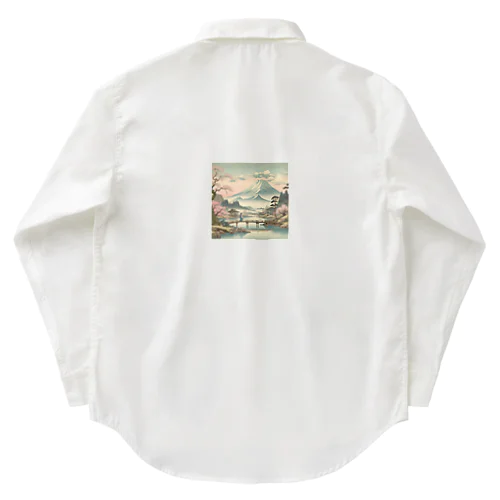 江戸時代の絵画風 Work Shirt