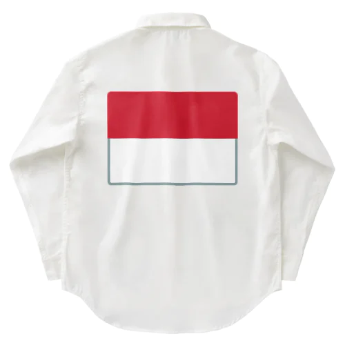 モナコの国旗 ワークシャツ