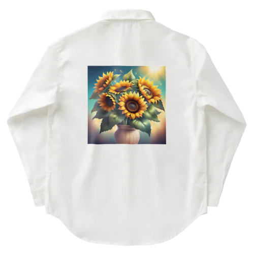 ひまわりの花束 Work Shirt