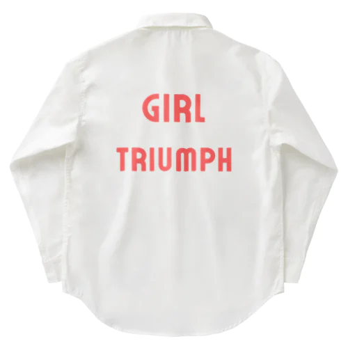 Girl Triumph-女性の勝利や成功を表す言葉 ワークシャツ