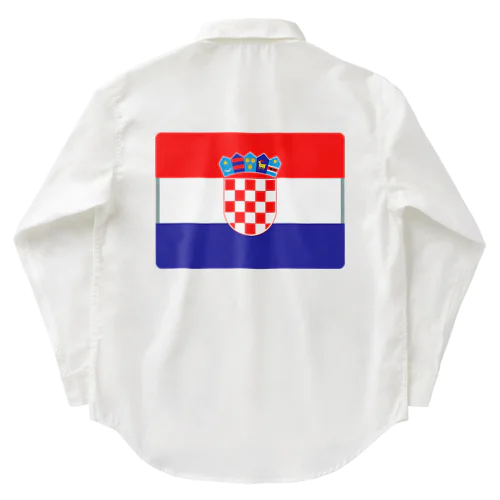 クロアチアの国旗 Work Shirt