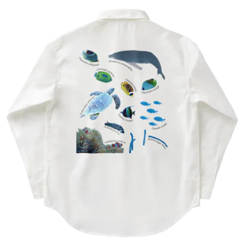 沖縄の海の生き物 Work Shirt